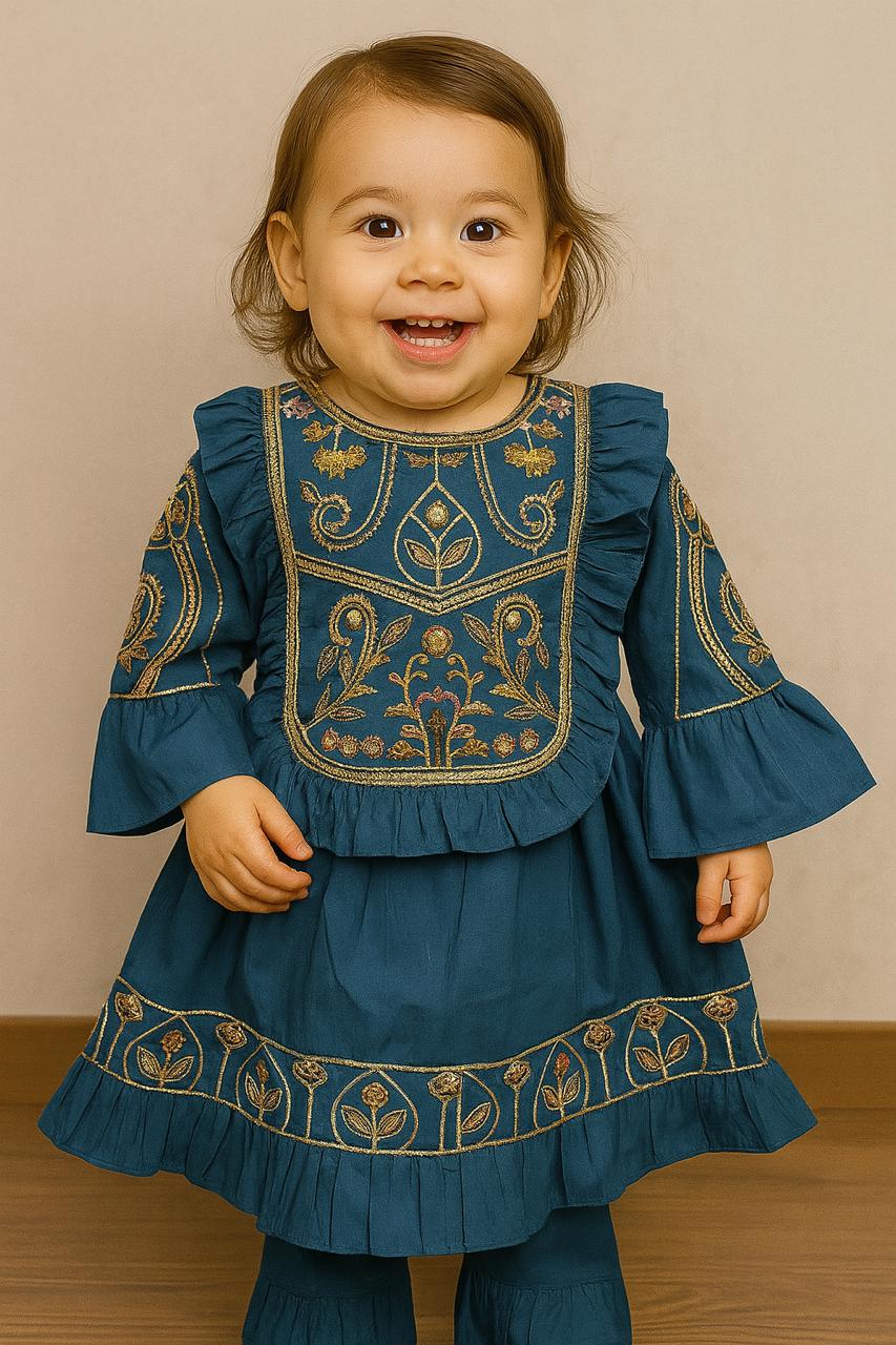 Embroidered Frock Suit for Baby Girls1