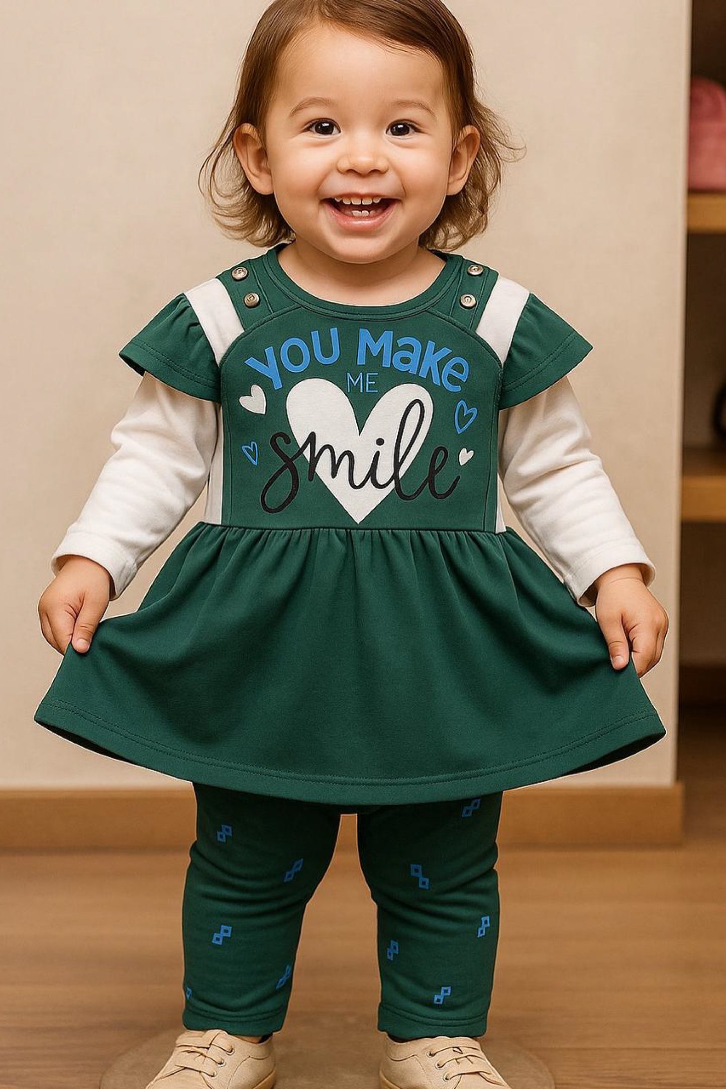 You Make Me Smile – Baby Girl 2-Piece Casual Set