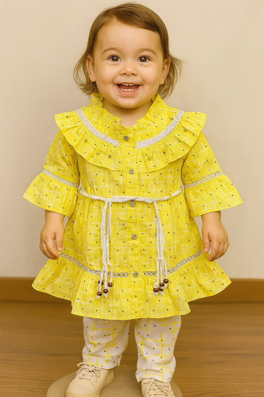 Little Blossom – Premium Baby Girl Frock & Trouser Combo