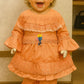 Aqua Lace Ruffle Frock Suit – 2-Piece Set for Girls
