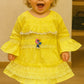 Aqua Lace Ruffle Frock Suit – 2-Piece Set for Girls