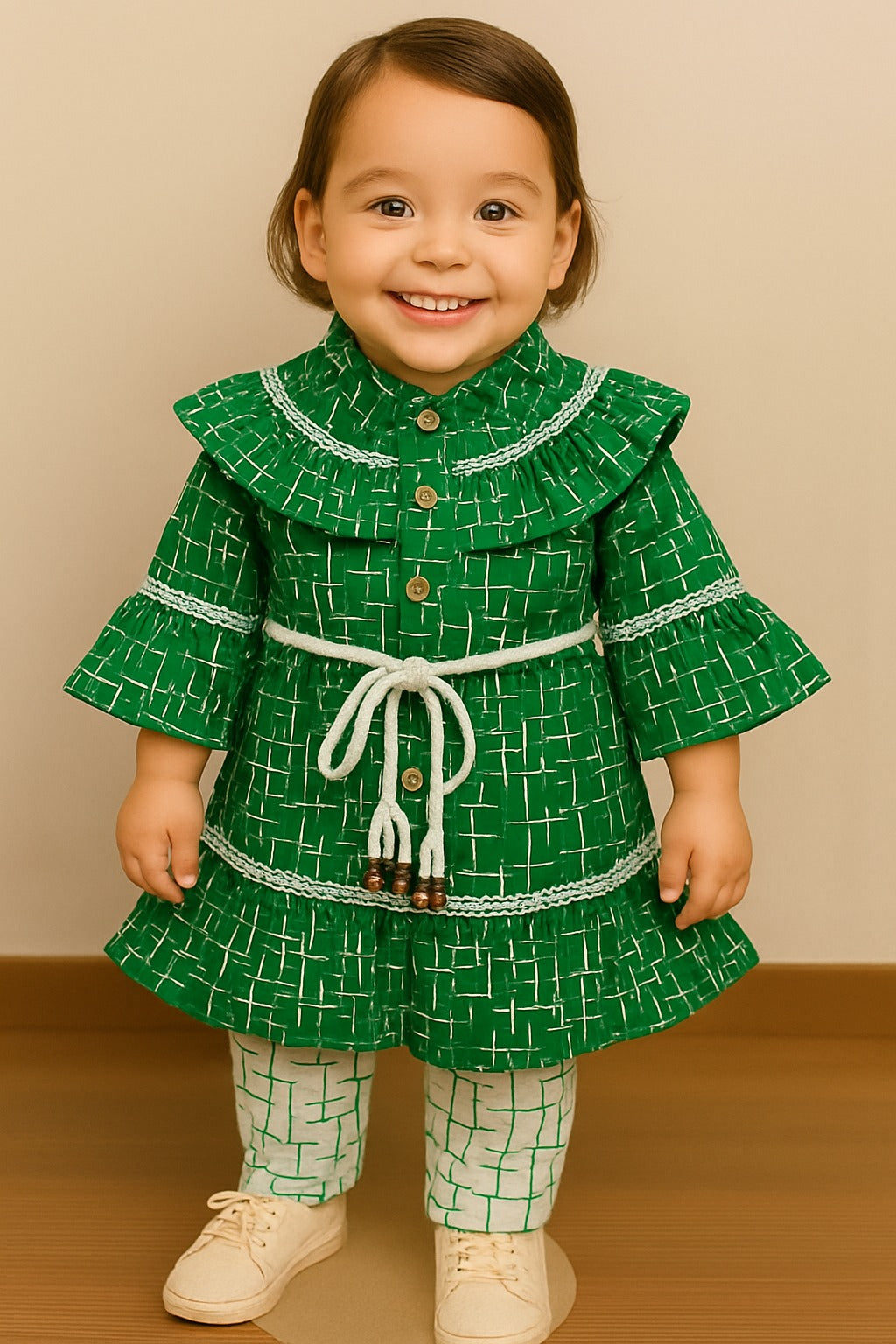 Azadi Green Baby Suit – Festive 14 August Edition